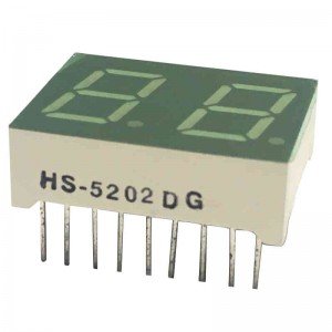 Display De Led Verde Anodo Duplo HS-5202BG/DG Máscara Cinza